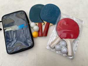 AERIAL Table Tennis Table BATS in pouch & BALLS