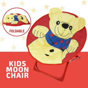Seconds, Kid Moon Chair Folding Padded Oval Round Seat Toddler Outdoor