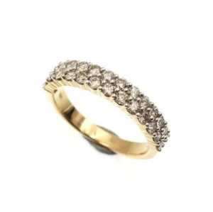 18ct Yellow Gold Ladies Diamond Ring - 24-307903