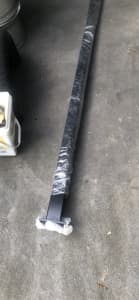 2 x 65x65 black powder coated posts with base plat
