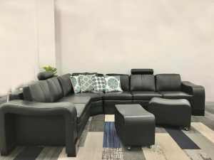 New DISPLAY Large 6 Seater Sofa with 2 ottomans on SALE