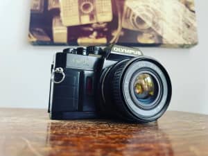 Olympus OM40 Program SLR Film Camera with Tokina F2.8 28mm Lens