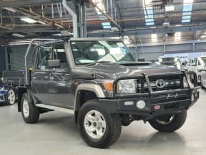 2021 Toyota Landcruiser VDJ79R GXL Double Cab Grey 5 Speed Manual Cab Chassis