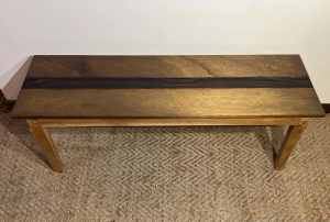 Wooden teak bench seat mudroom indoor dining boot entrance hallway
