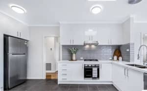 Glossy twopac white modern kitchen cabinets renovation