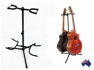 Two Head Guitar Stand Foldable Double self Locking Folding
