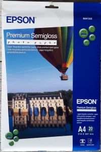 EPSON S041332 PREMIUM SEMIGLOSS PHOTO PAPER A4