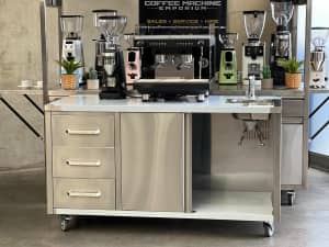 Brand New SS 160cm Coffee Cart - Sanremo Zoe Compact Package