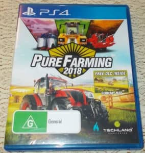 PS4 Playstation 4 PURE FARMING 2018 - Blu-Ray - AS NEW - DLC Code Used