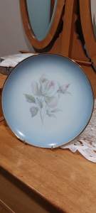Furstenberg Large Decorative Porcelain Plate with hand painted Rose