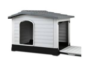 Dog Kennel House Extra Large Outdoor Plastic Puppy Pet Cabin Shelter