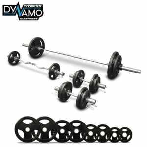 Olympic Barbell 7ft with Ez-Curl Bar, Adjustable Dumbbells & Weights