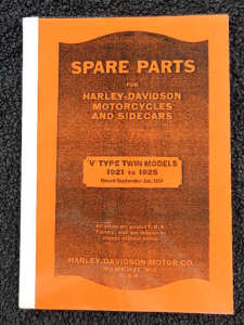 Manual: Spare Parts for Harley-Davidson Motorcycles & Sidecars 1921-25