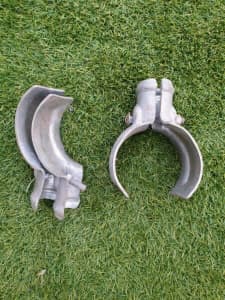 Fencing gal pipe clamps x 2