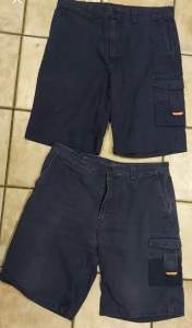 Hard Yaka navy work shorts Size 97R x2 pairs worth $140 selling $30 