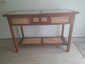 CONSOLE/HALL TABLE BAMBOO/WOOD