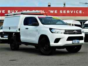 2018 Toyota Hilux GUN126R SR Extra Cab White 6 Speed Sports Automatic Cab Chassis