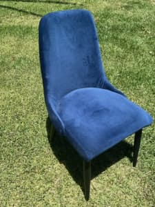 Navy blue velvet dining chairs