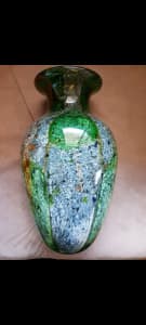 NEW Large layered glass vase $50