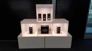 Display cabinet LED boxes, stackable