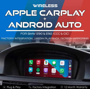 BMW E90 E92 3 Series Wireless Apple CarPlay Android Auto Integration