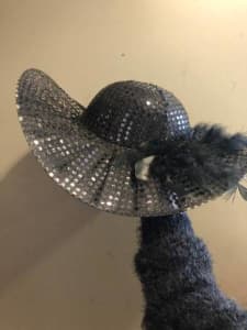 19 x Black 1 x Silver Sparkly Hat - one size