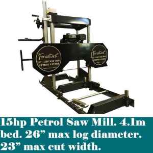 26 inch Portable Wood Sawmill 15hp Rato with E-Start BM11119