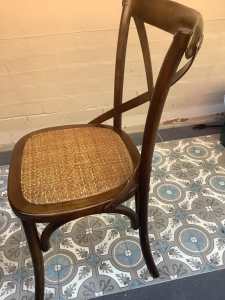 Provincial wooden cain chairs 6 SOLD