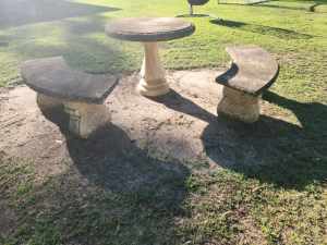 Concrete table & bench seats