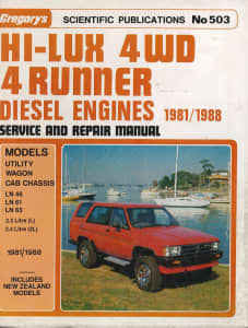 Toyota Hilux 4 Runner******1989 Gregory Workshop Manual
