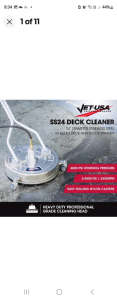 Jet-usa surface cleaner new / PRICE $LASHED 