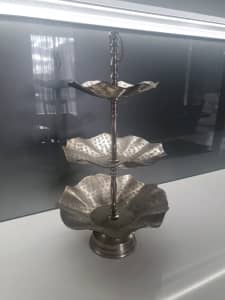 Tall Fluted Cake stand metal
