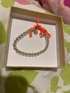 Cat hammill bracelet silver orange beads brand new in box