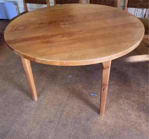 Mid century solid Huon pine dining table