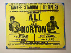 Muhammad Ali Hardbacked Fight Promo Print