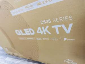 TCL QLED 50 4K smart android TV 50C645 never used 1 YEAR WARRANTY