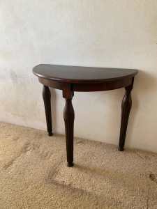 Vintage dark wood console table