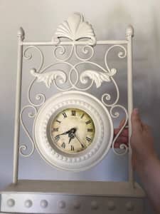 White Freestanding Clock
