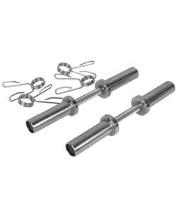 OLYMPIC DUMBBELL RODS WITH SPRING CLIPS - MANDURAH