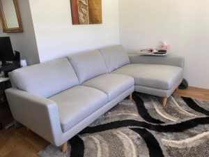 3 Seater Lounge with Chaise (Only 1 years old)