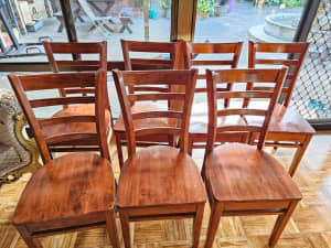 8 Brown Dining Chairs
