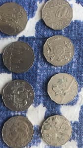 50 cent collectable coins. $1 ea. Bulk buy.