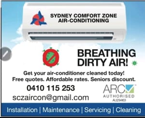 Sydney comfort zone air conditioning 