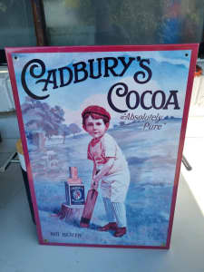 Tin Cadburys Cocoa sign