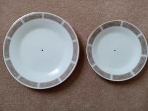 Noritake Justine plates for tiered cake plate