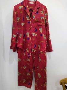Womens Loveable Satin Pajama Set Size Small