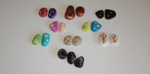 Unique Hand Painted Rock Companion Pieces Various Designs From $15