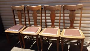 Antique matching T-back Oak Chairs (4-$50), look good anywhere