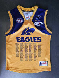 2011 AFL West Coast Eagles 25 Years guernsey 