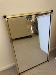 Classic gold framed rectangular mirror - BARGAIN 